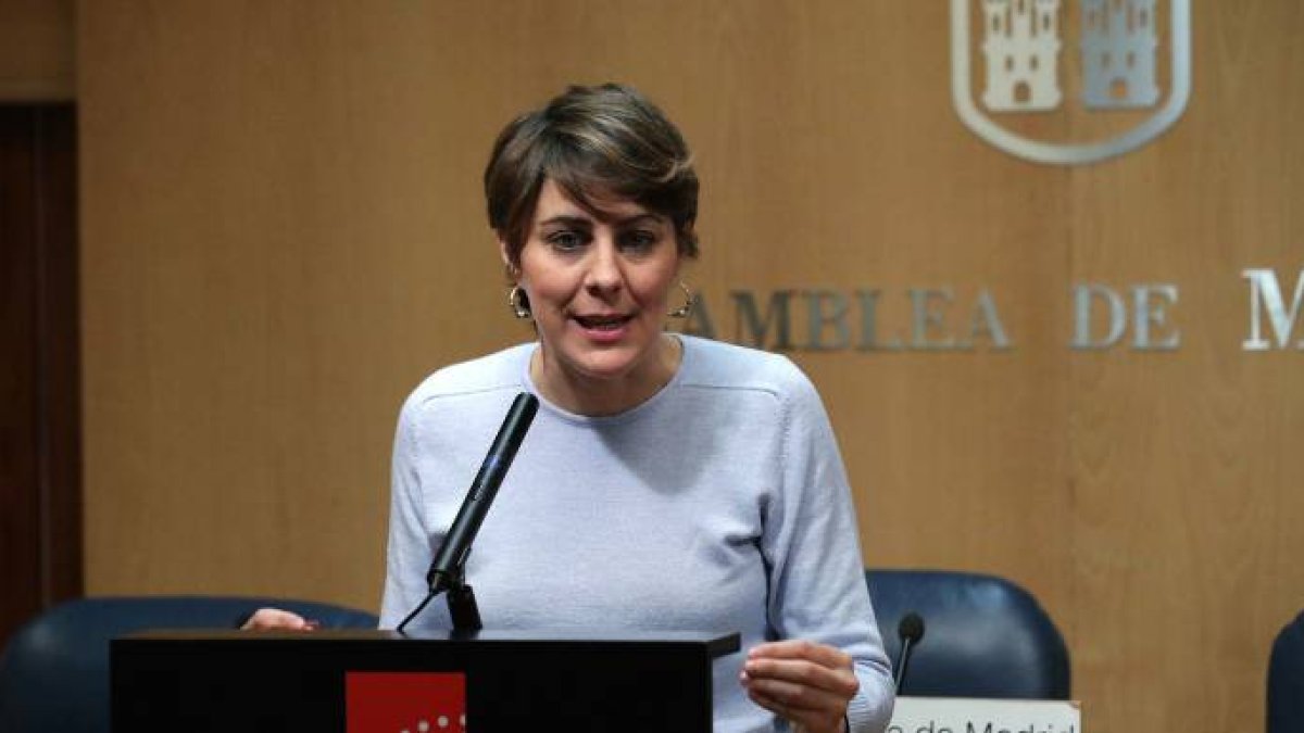 La portavoz de Podemos en la Asamblea de Madrid, Lorena Ruiz-Huerta.