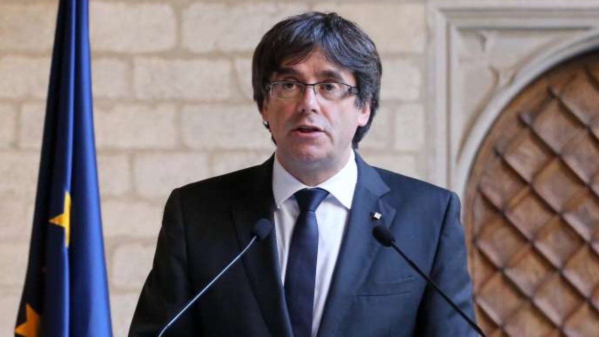 Puigdemont, ayer en la sede del Govern
