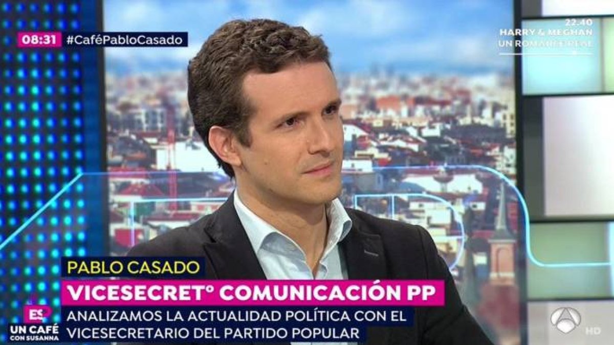 Pablo Casado, este miércoles en Espejo Público.