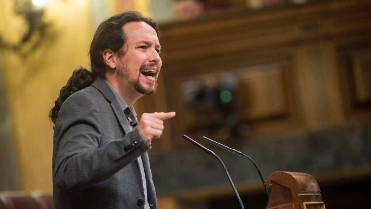 Pablo Iglesias, en una intervención en el Congreso.
