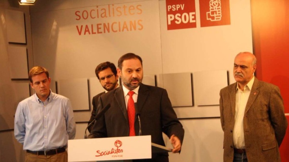 José Luis Ábalos, en la sede del PSPV.
