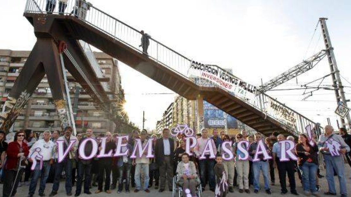 Imagen de una protesta contra las pasarelas