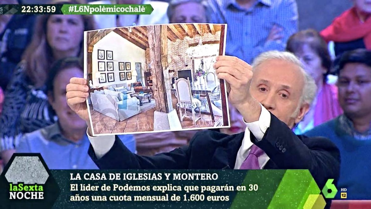 Un momento del rifirrafe en La Sexta Noche.