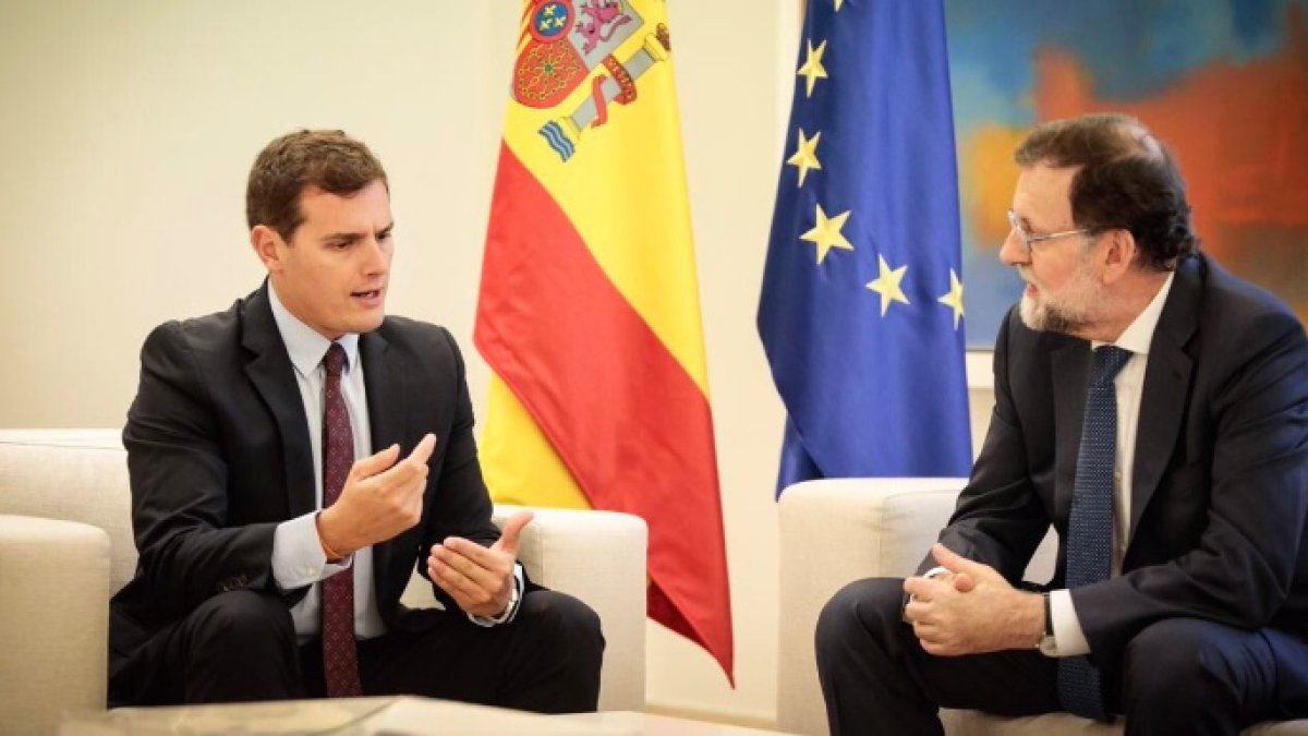 Rajoy y Rivera durante un encuentro anterior en La Moncloa.