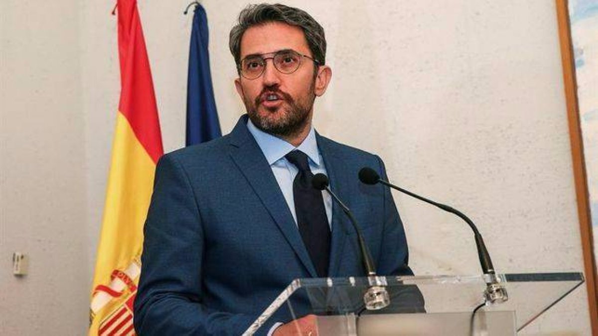 Màxim Huerta durante su primer discurso tras tomar posesión.