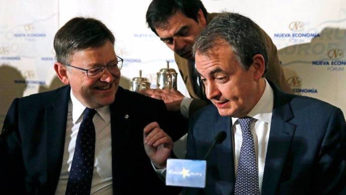 José Luis Rodríguez Zapatero junto a Ximo Puig.
