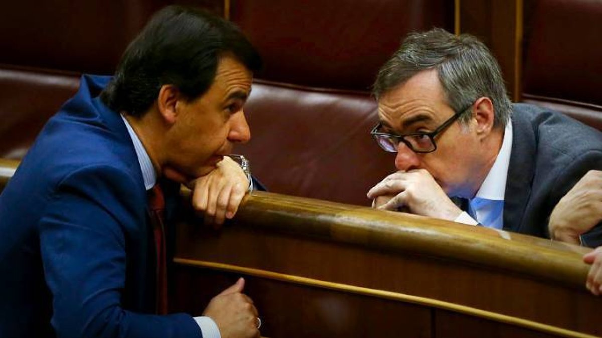 Maillo y Villegas, en una charla en el Congreso.