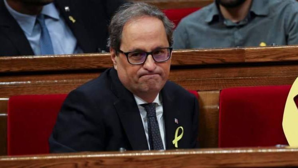 Quim Torra en el Parlament.