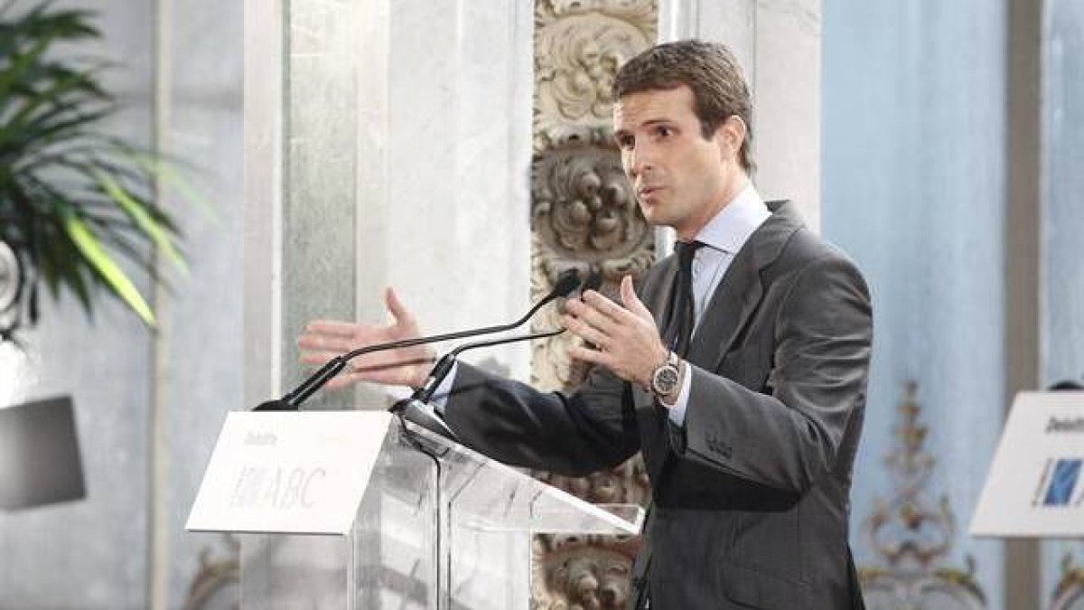 Pablo Casado durante el Foro ABC.