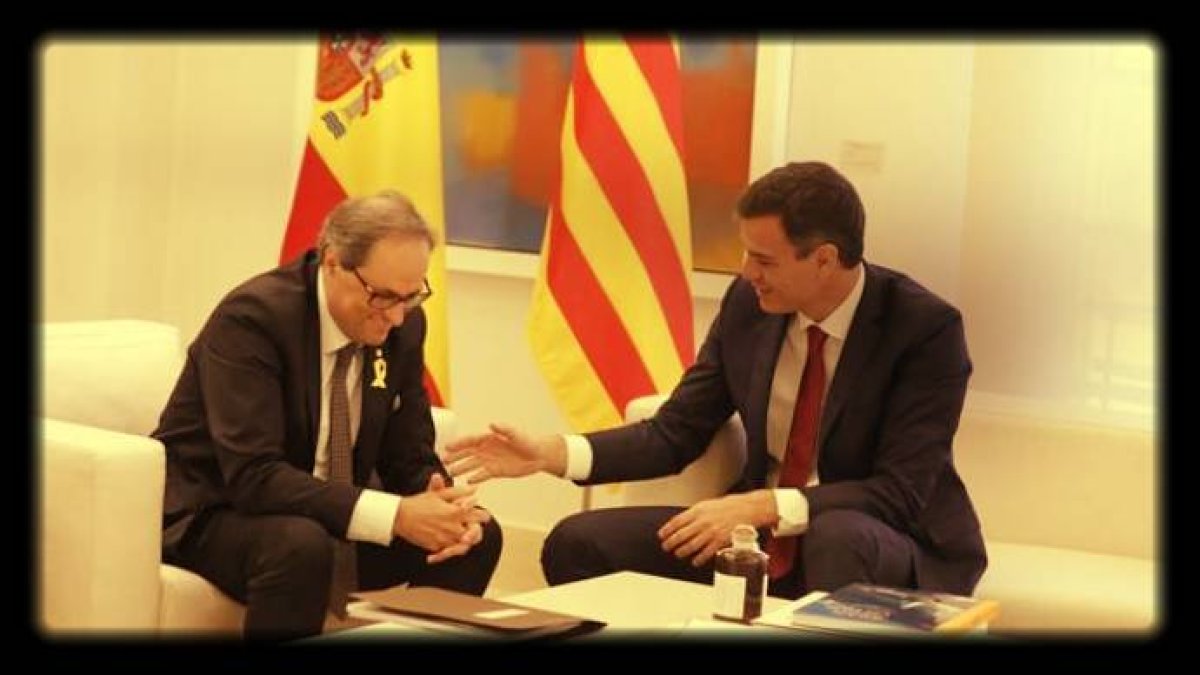Sánchez y Torra, en su rciente reunión previa a la comisión bilateral