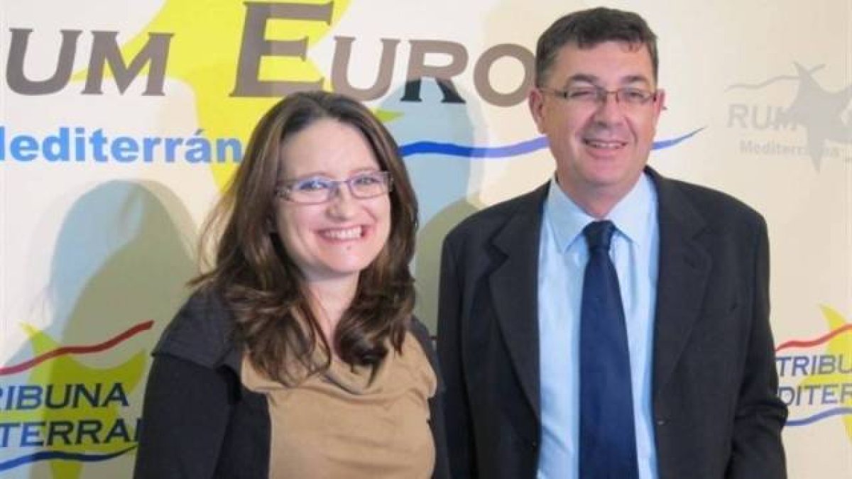 Oltra y Morera, en una imagen de archivo, en el Fórum Europa en Valencia