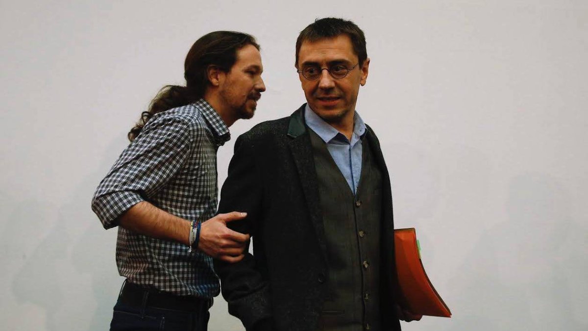 Pablo Iglesias y Juan Carlos Monedero: tienen un plan para la agencia EFE.