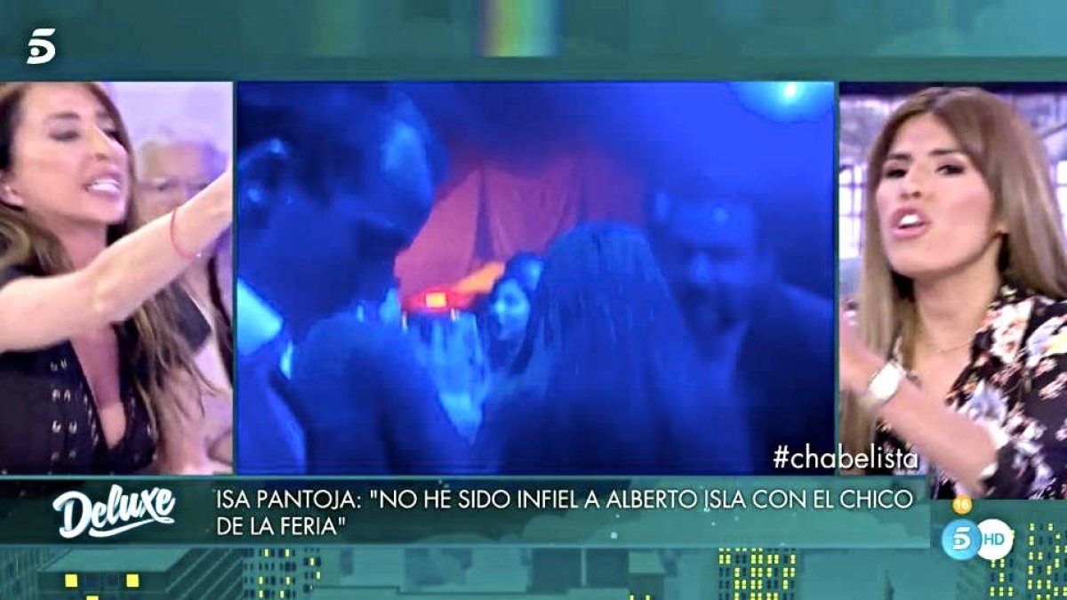 Un momento de la bronca entre Patiño y Pantoja.