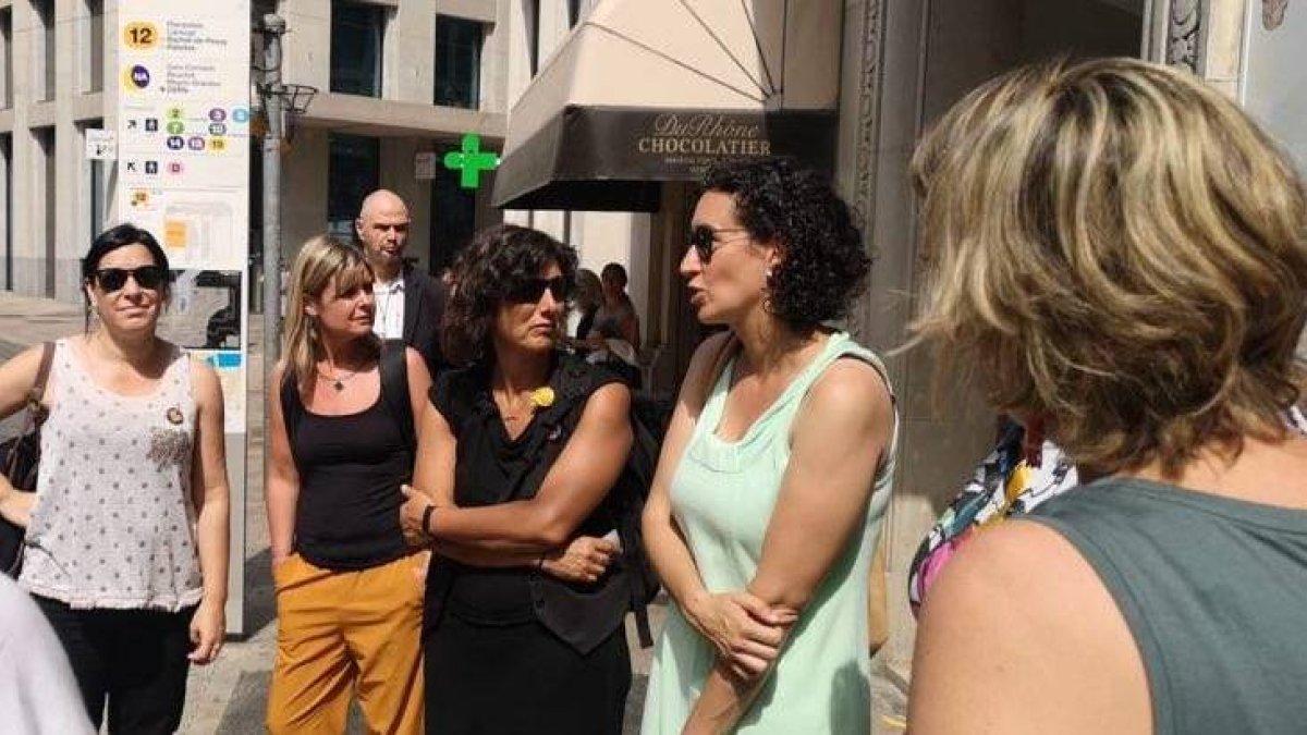 Marta Rovira reapareció publicamente en Suiza el pasado 20 de julio junto a varias dirigentes de ERC.