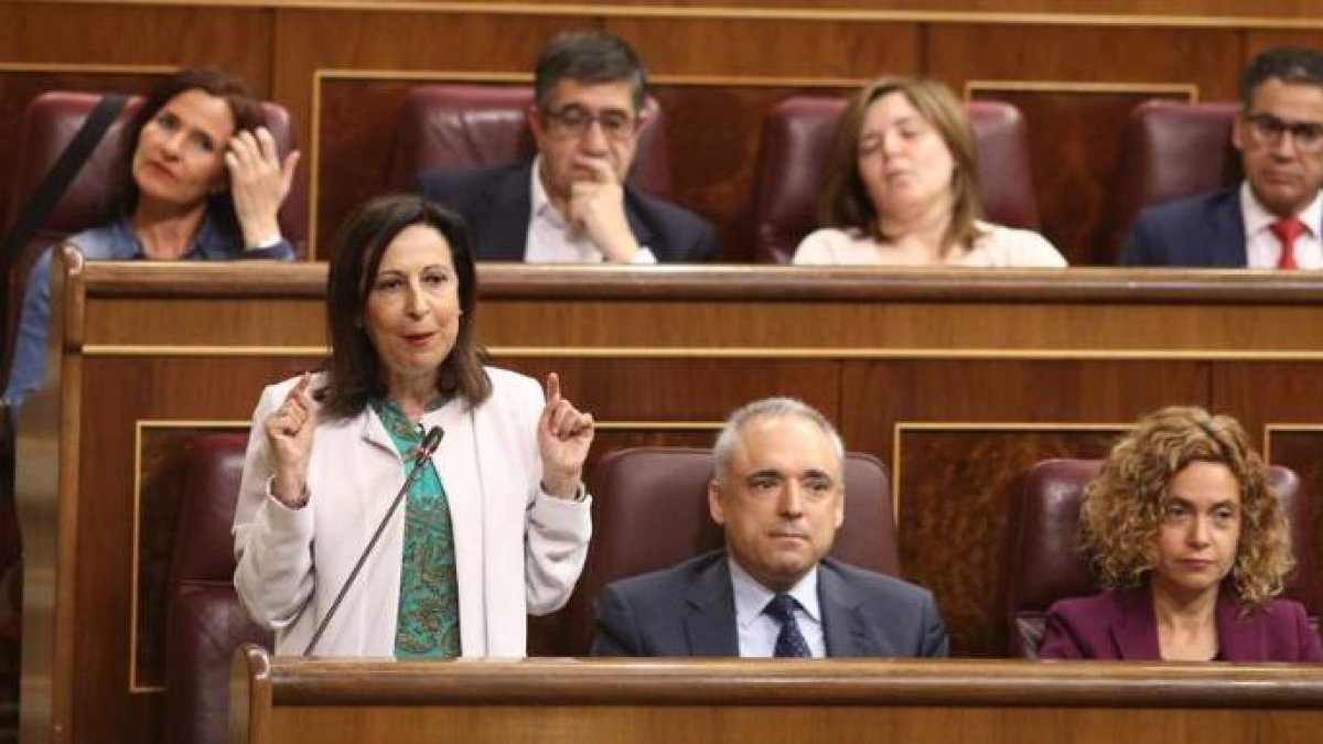 Margarita Robles, este miércoles en la sesión de control.