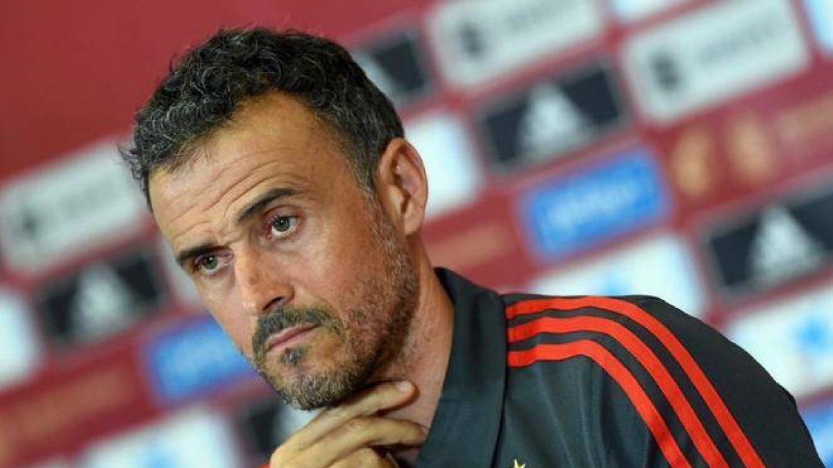 Luis Enrique antes del partido contra Croacia que se juega este martes en Elche.