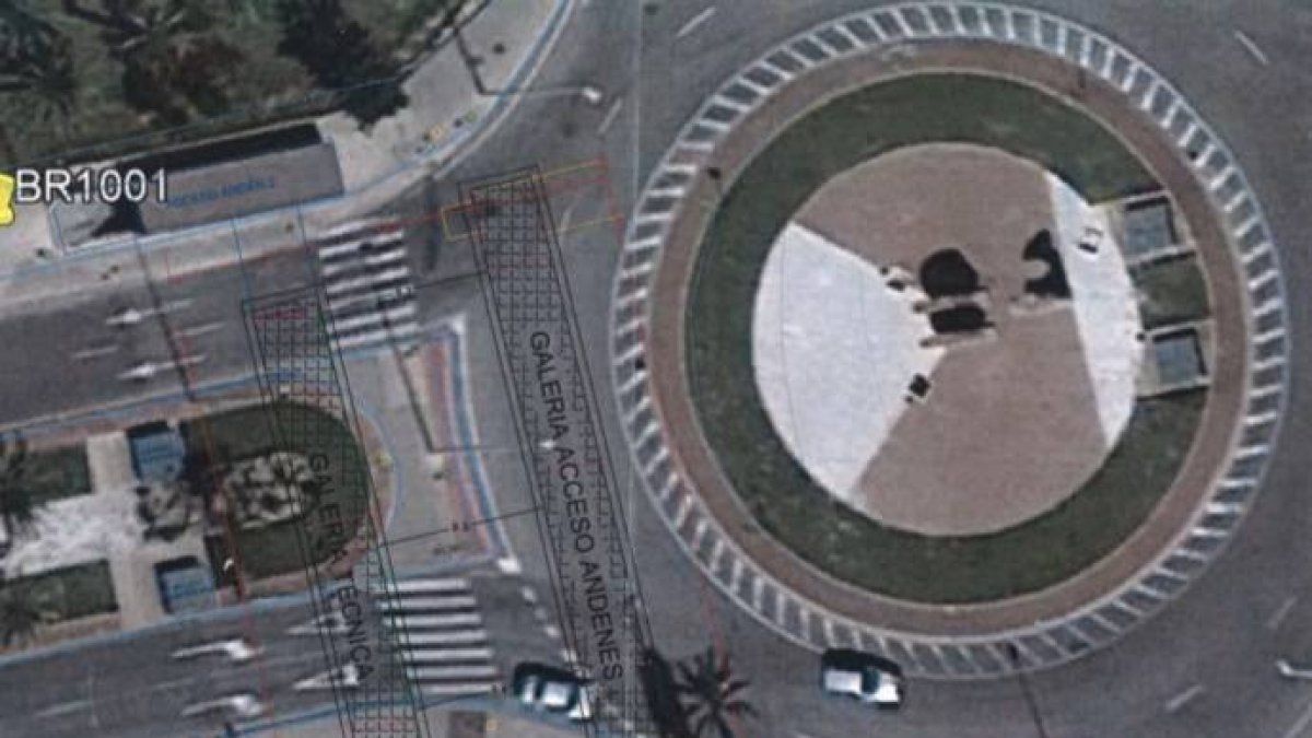 Vista aérea de la zona afectada.