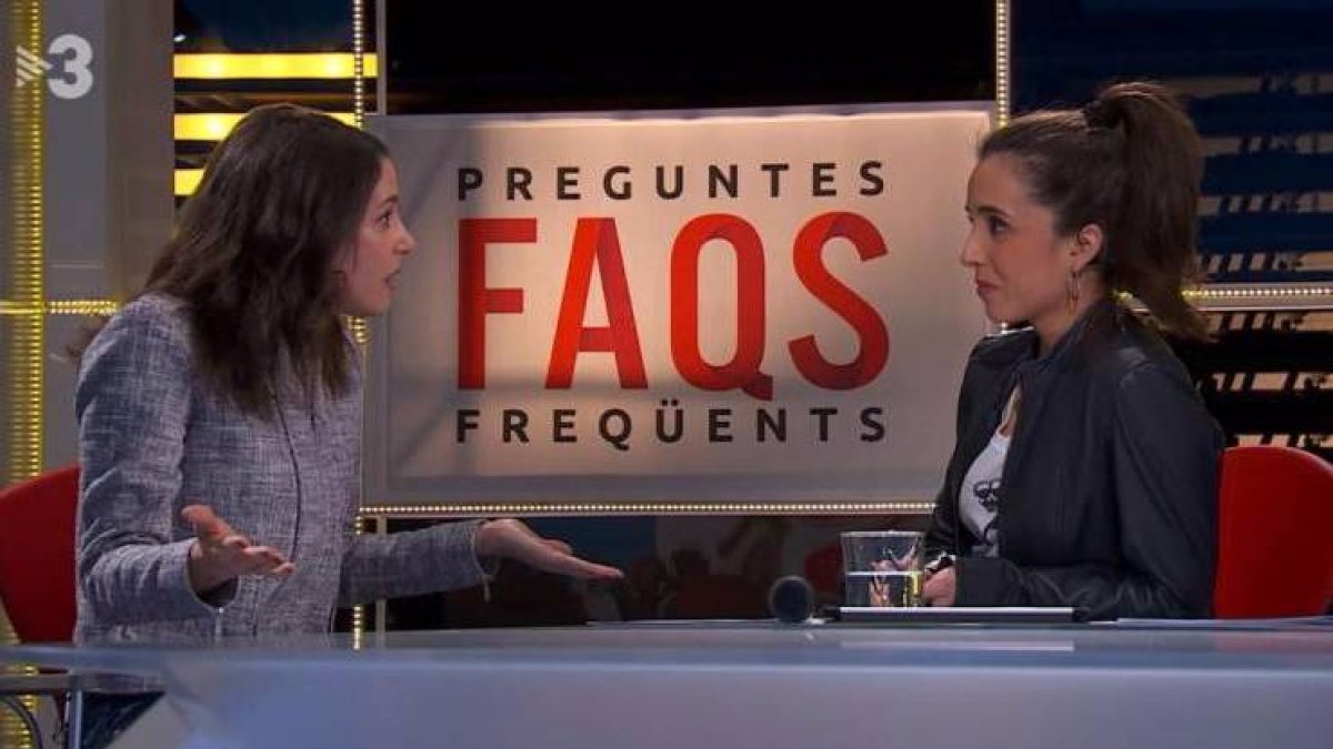 Inés Arrimadas en el programa Preguntes freqüents.