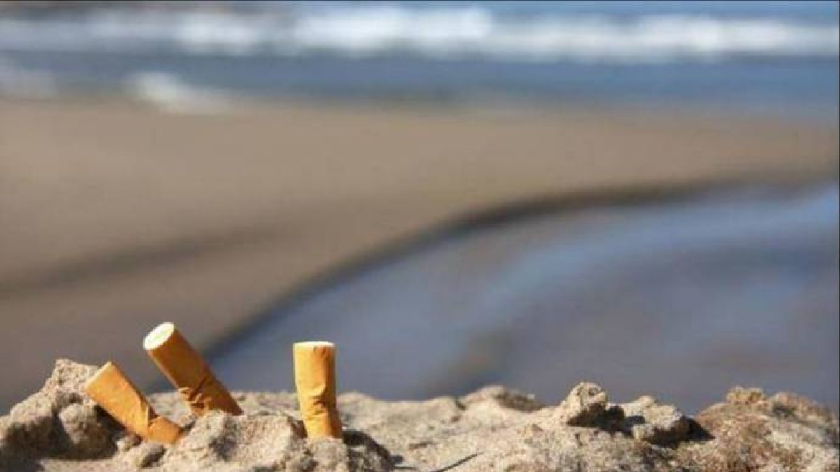 Colillas en las playas