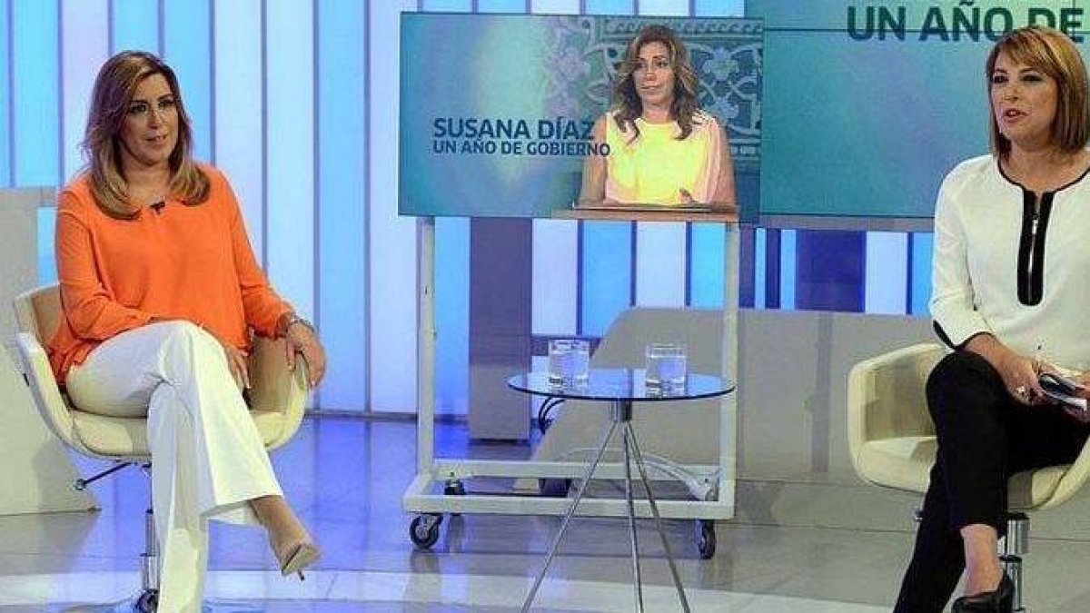 Susana Díaz, en una entrevista en Canal Sur