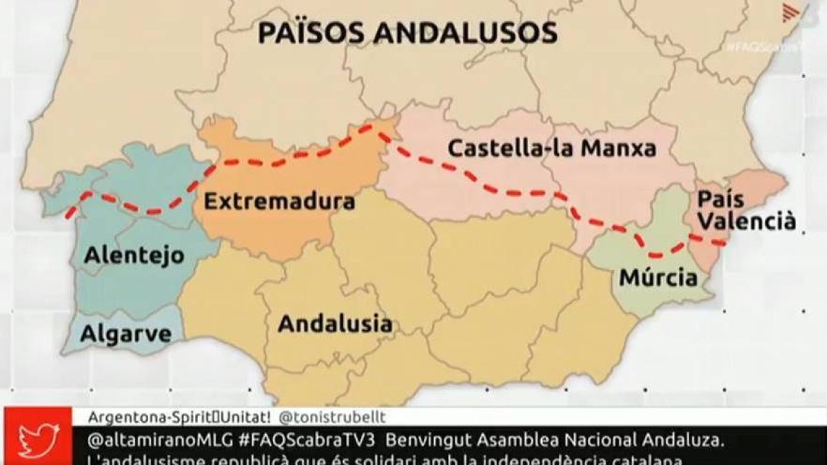 TV3 entrevista al promotor de los 'Países Andaluces' para mayor ridículo