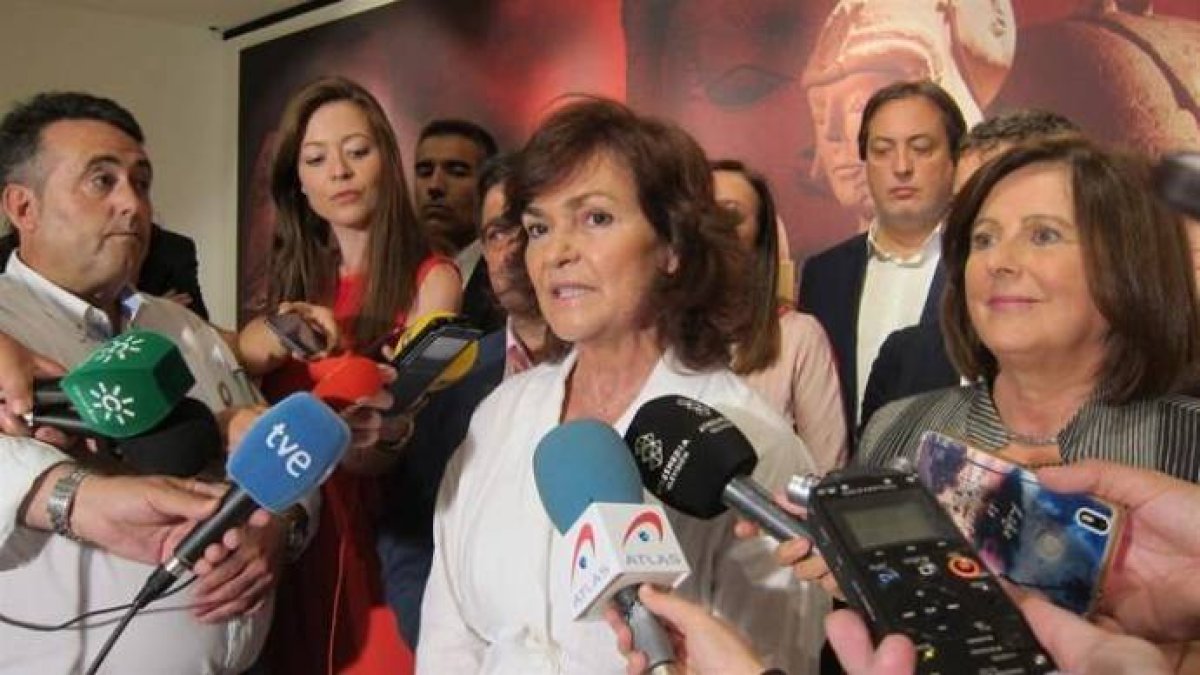 La vicepresidenta del Gobierno, Carmen Calvo