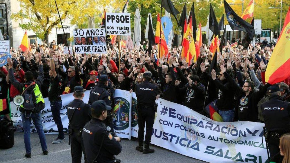 La manifestación de Jusapol.