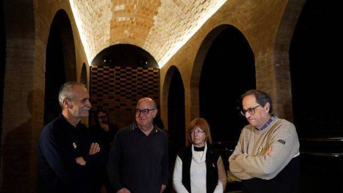 Torra en la abadía de Monserrat, donde ha participado en un ayuno solidario con los presos