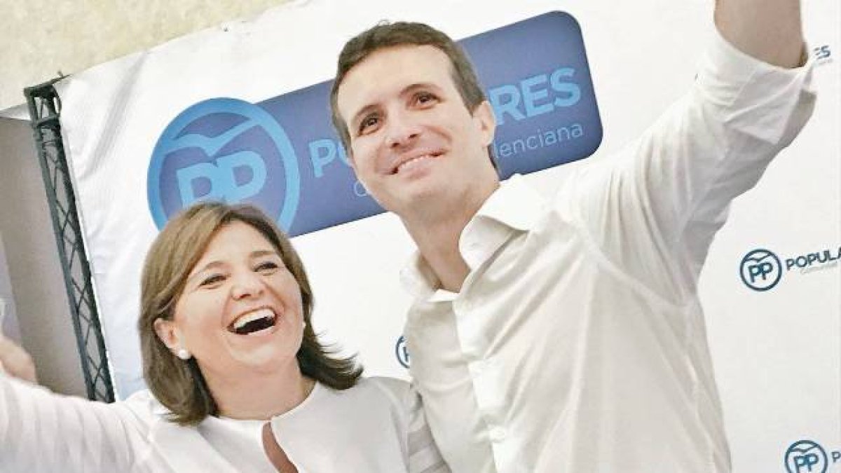 Isabel Bonig y Pablo Casado, en su visita a la Comunitat Valenciana el 22 de septiembre pasado