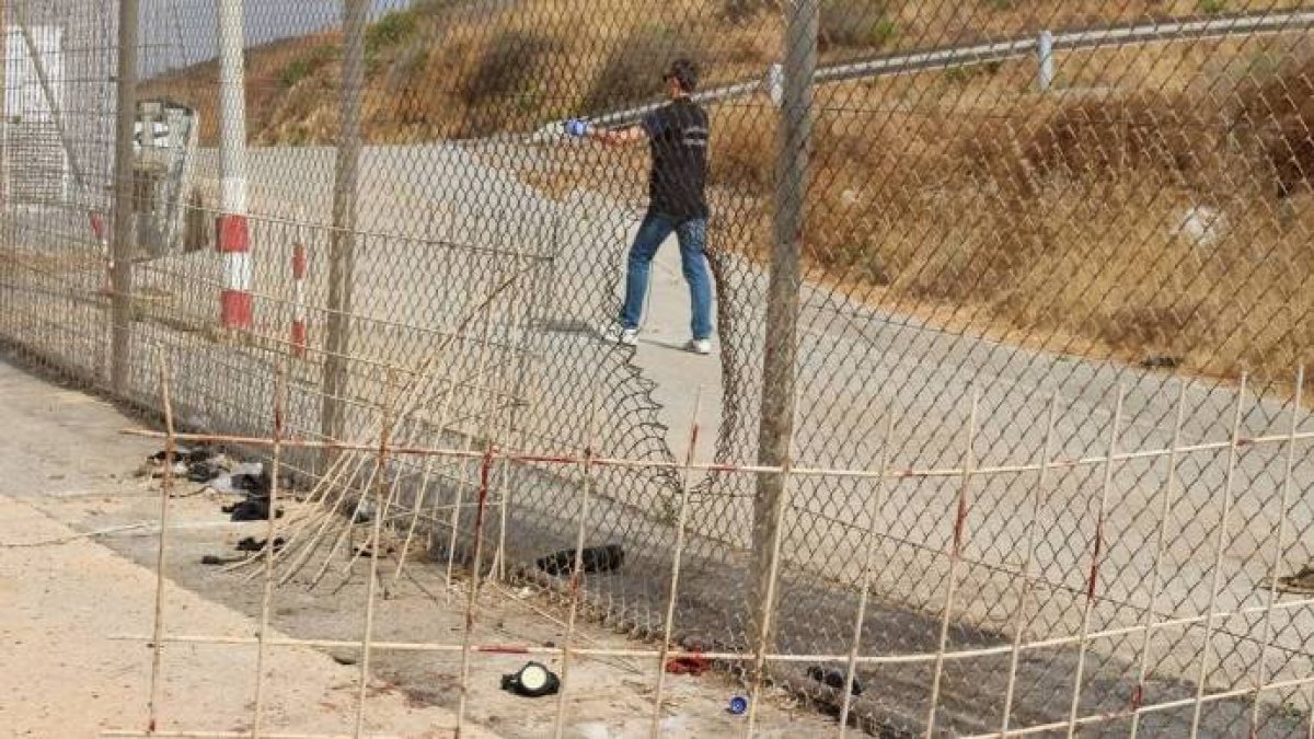Así quedó la valla de Ceuta en un asalto similar en agosto