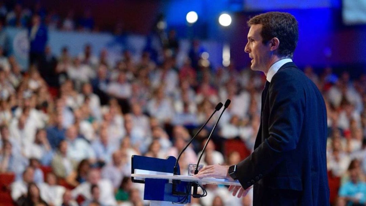 Pablo Casado durante su discurso.