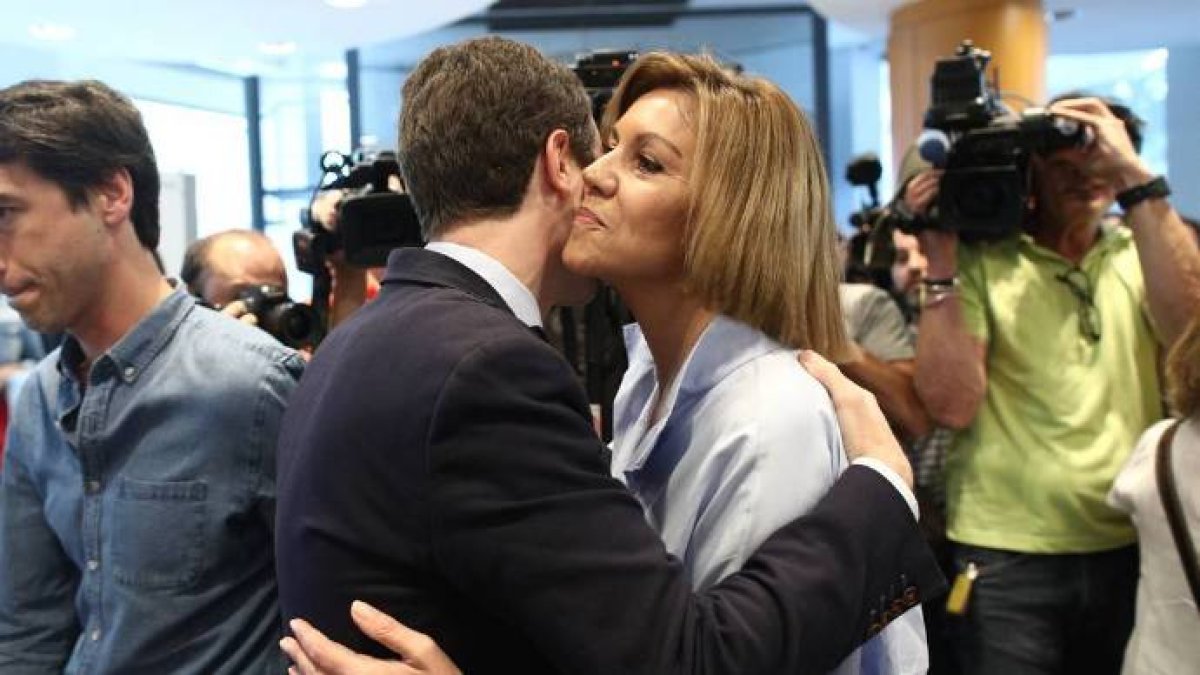 Casado y Cospedal, unos días antes de la victoria final del primero
