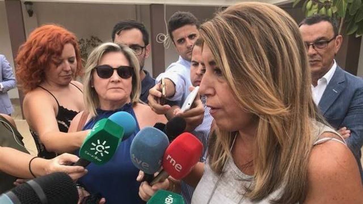Susana Díaz durante su visita.