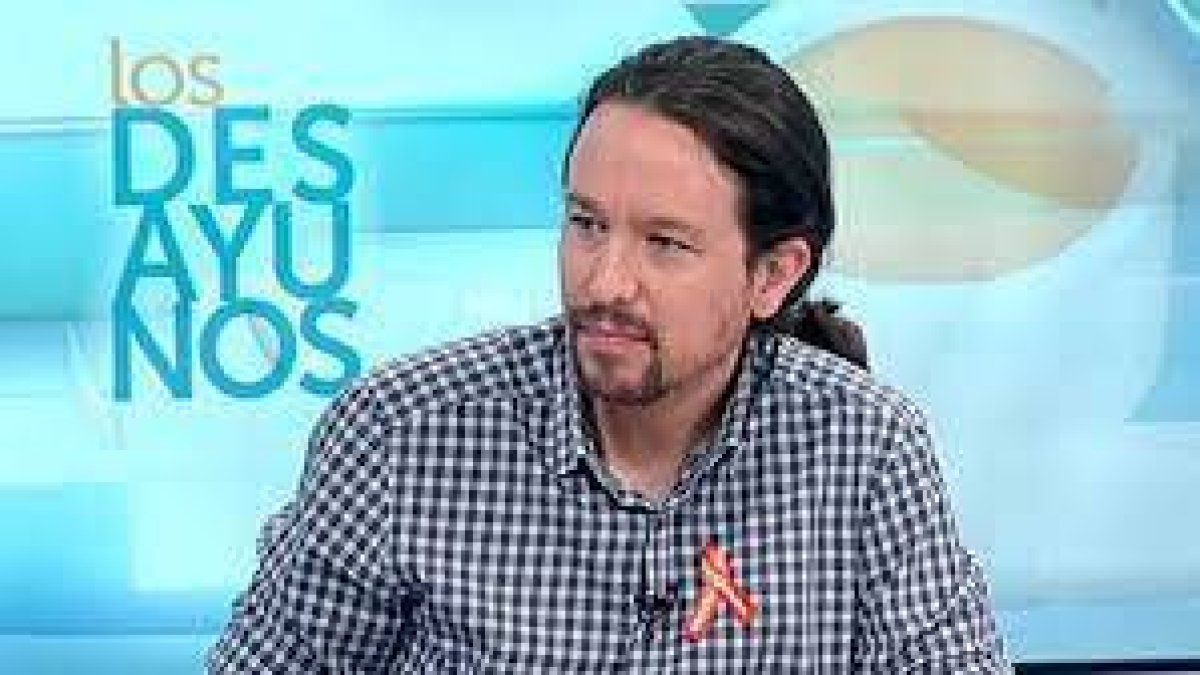 Pablo Iglesias, en una de sus visitas a Los Desayunos de TVE