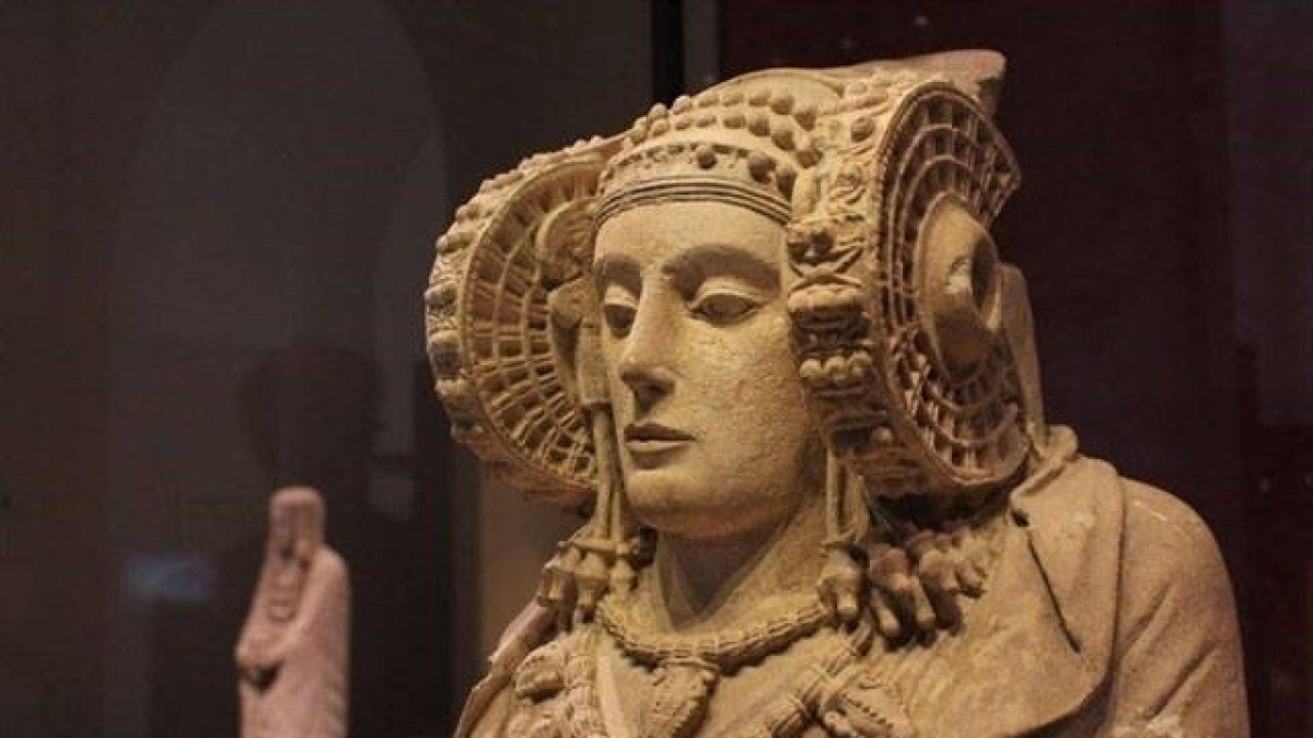 La Dama de Elche en el MAN de Madrid.