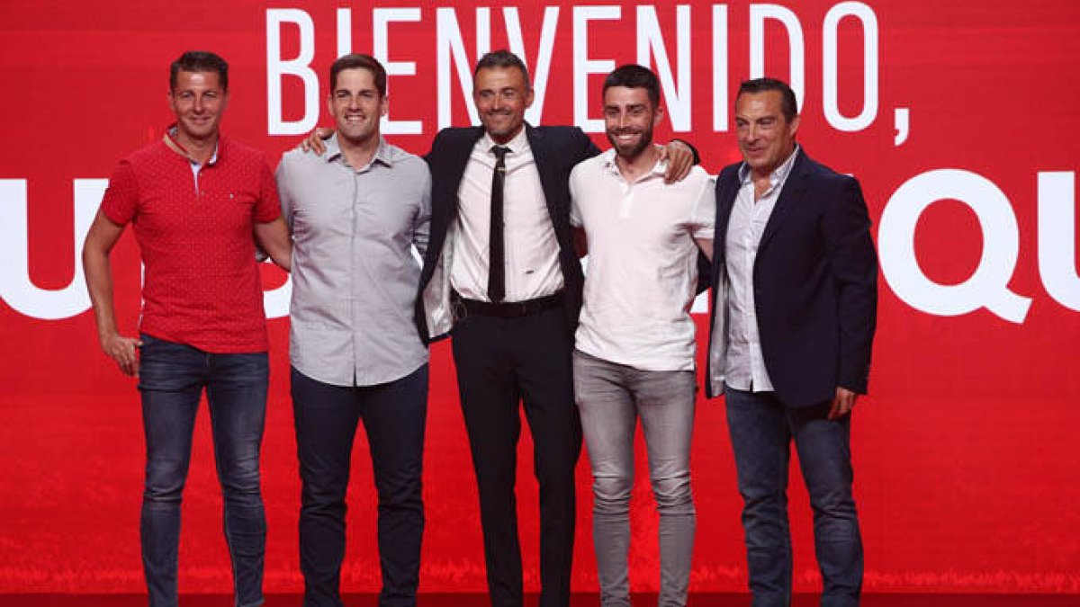 Momento de la presentación de Luis Enrique.