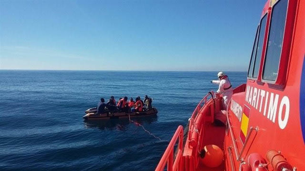 Rescate de inmigrantes en Alicante.