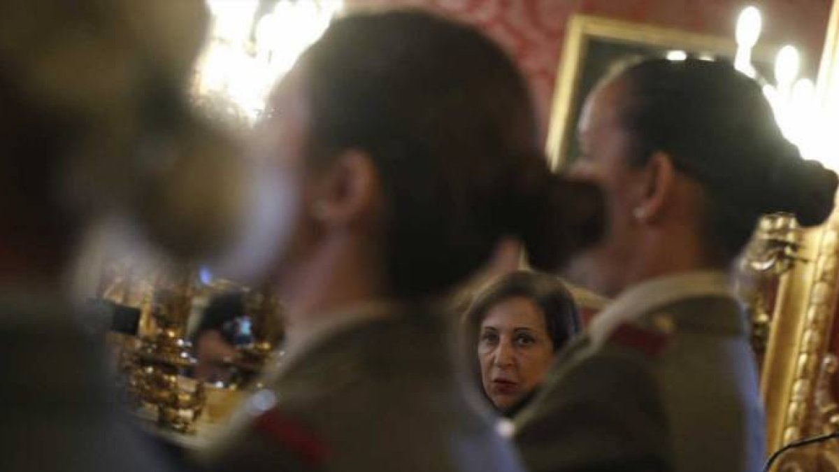 Margarita Robles, en un acto con mujeres militares.