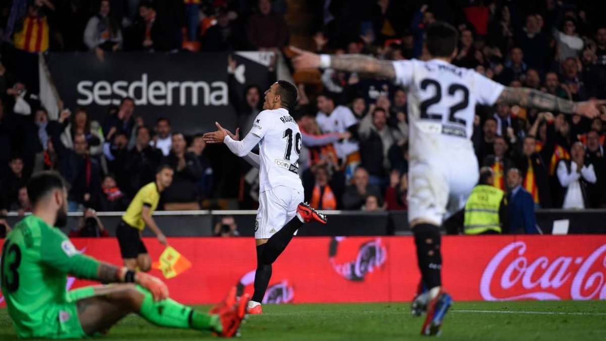 Rodrigo celebra su espectacular tanto