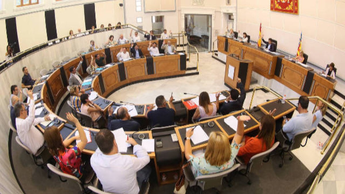 Imagen de la celebración del pleno de la Diputación de Alicante