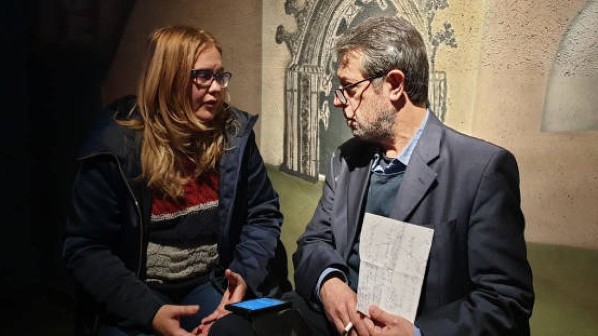 Ana Mafé con Vicente Climent durante la entrevista