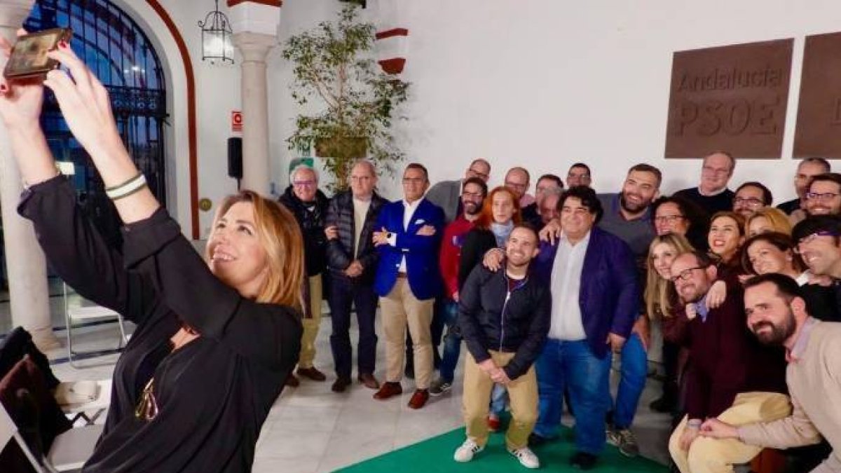 Susana Díaz, este lunes en un acto del PSOE-A.
