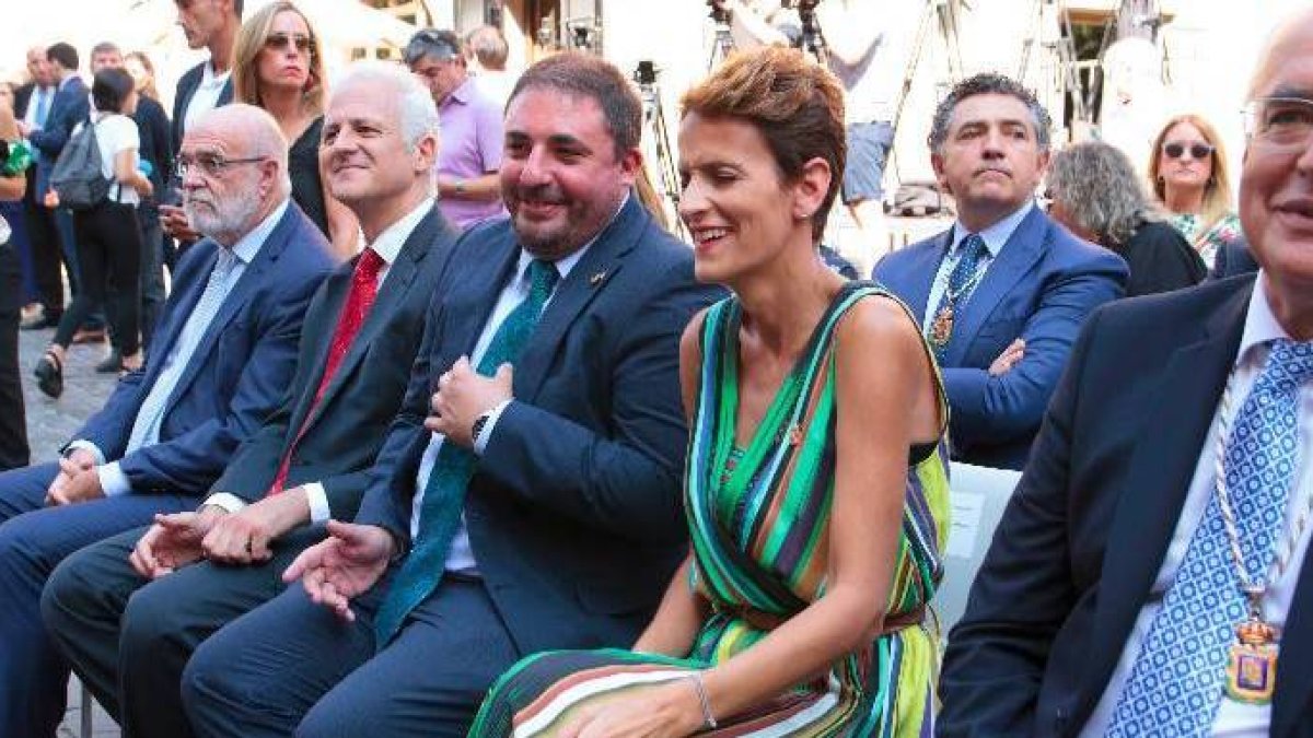 Chivite, hace unos días en la toma de posesión de la socialista Concha Andreu como presidenta de La Rioja.
