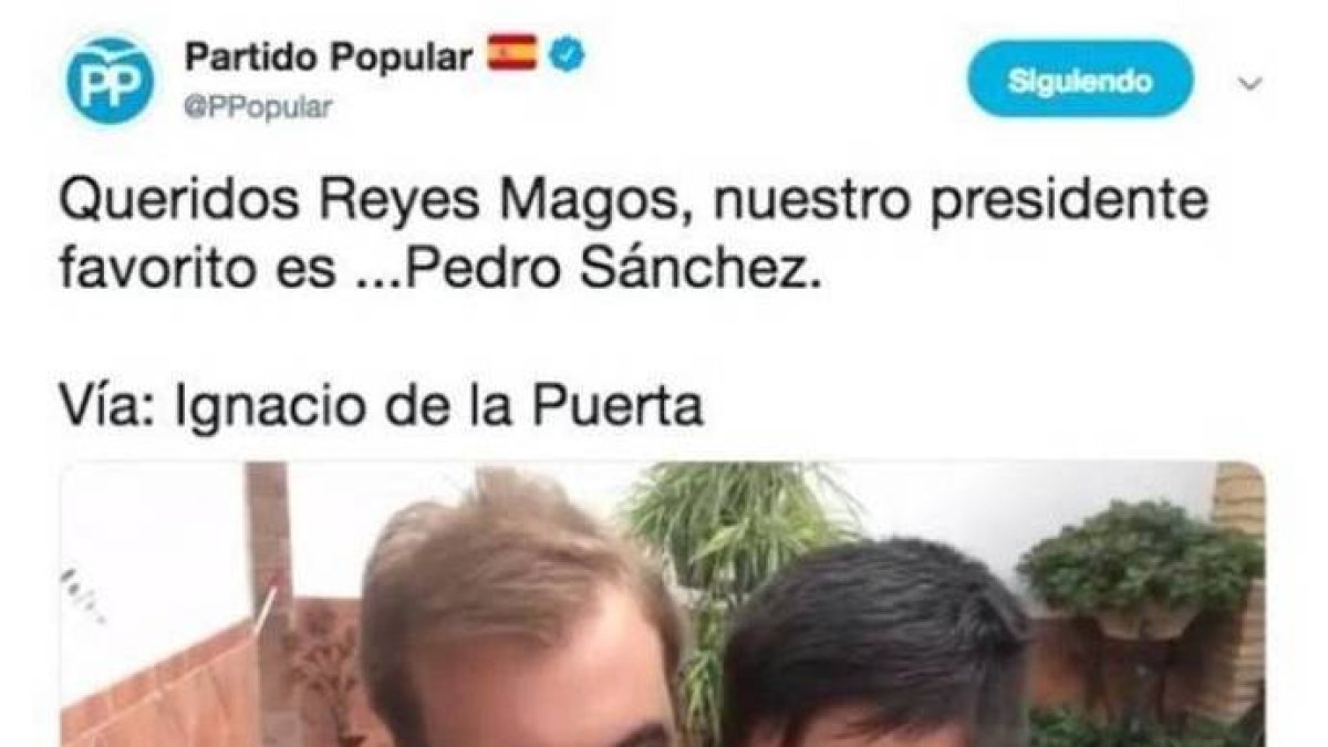 El tuit del PP que incluía el polémico vídeo