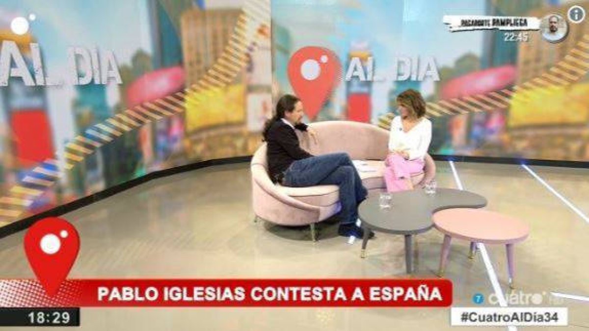 La arrogancia de Pablo Iglesias en Cuatro deja indiferente a Carme Chaparro