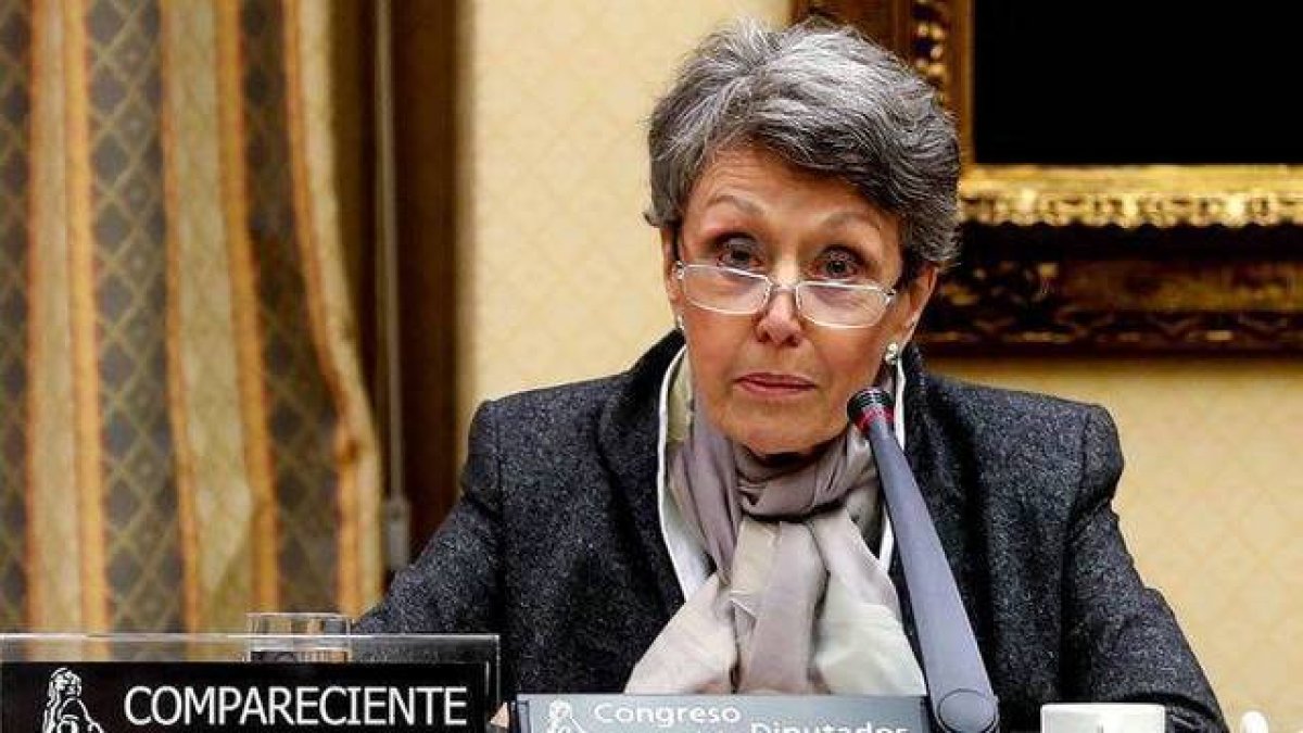Rosa María Mateo, en una comparecencia en el Congreso.