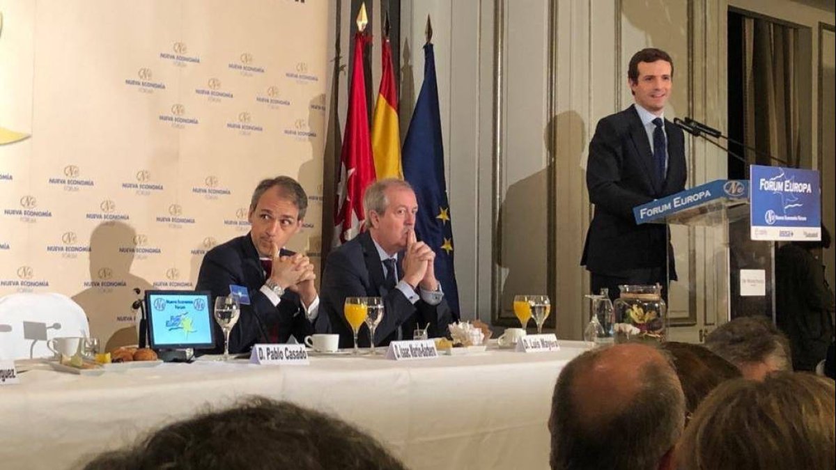 Casado, durante su intervención.