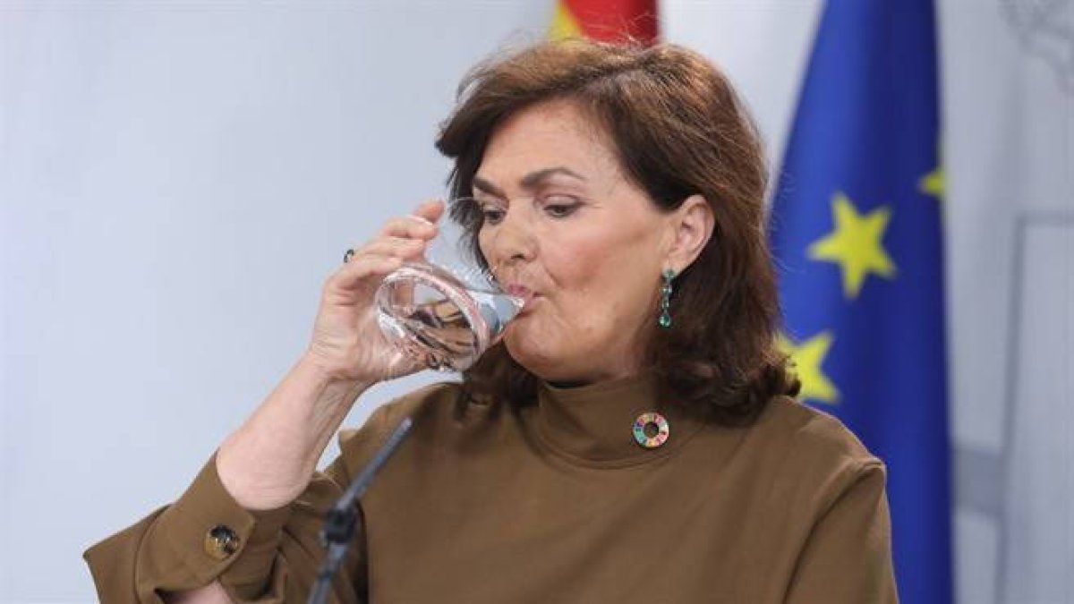 La vicepresidenta del Gobierno, Carmen Calvo.