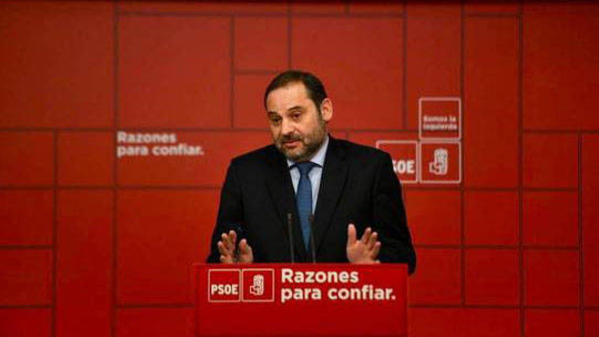 José Luis Ábalos, este martes en la sede del PSOE.