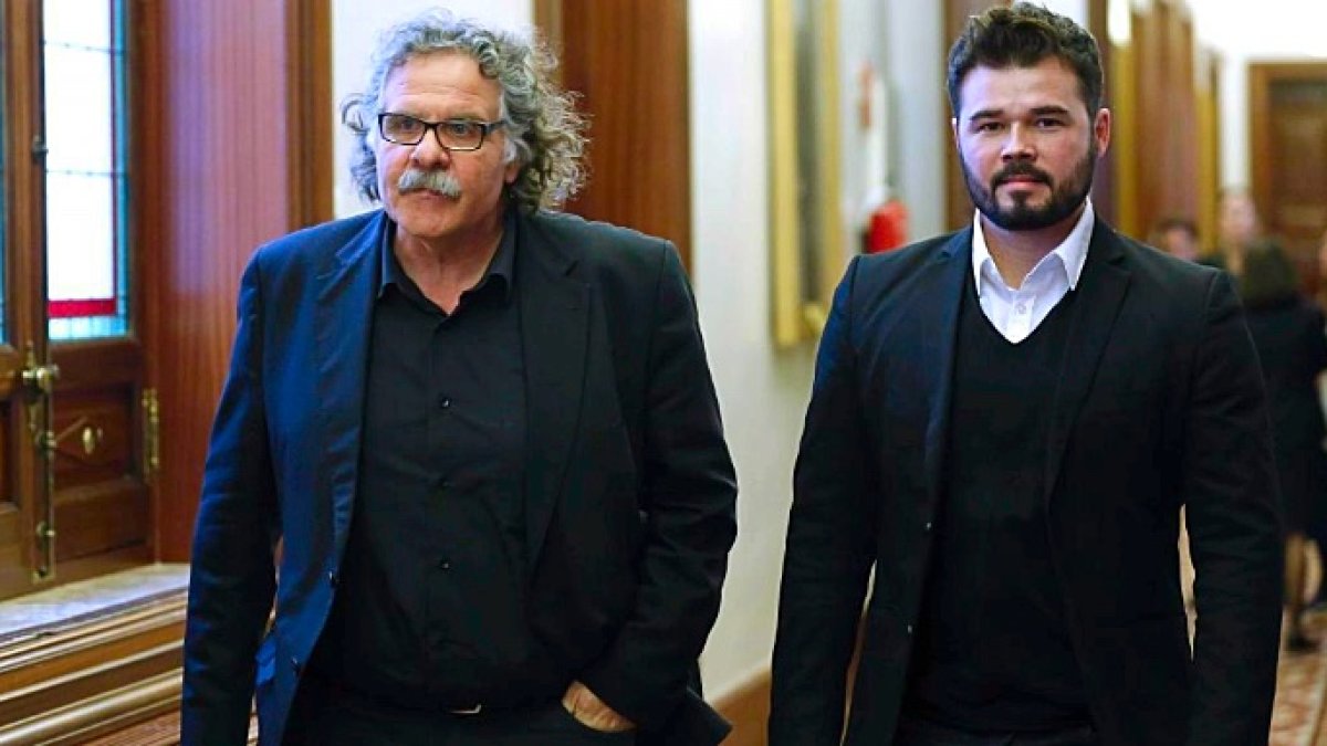 Tardà y Rufián, una tarde en el Congreso de los Diputados.